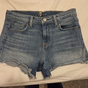 7 For All Mankind Light Blue Jean Cutoff Shorts Size 26